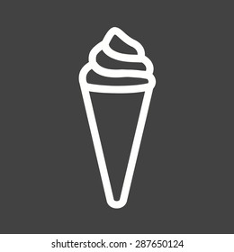 Cone, dessert, icecream icon vector image. Can also be used for sweets and confectionery. Suitable for use on web apps, mobile apps and print media.