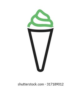 Cone, dessert, icecream icon vector image. Can also be used for sweets and confectionery. Suitable for use on web apps, mobile apps and print media.