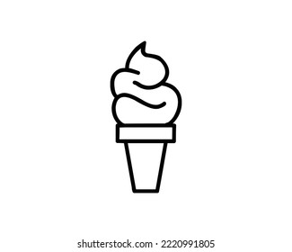 Cone fill with ice cream icon vector creative design vector template.