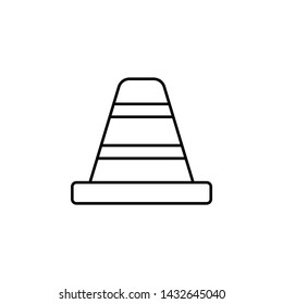 Cone, firefighter icon. Element of firefighter icon. Thin line icon for website design and development, app development