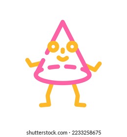 vector de icono de color de forma geométrica cone. signo de carácter de forma geométrica cone. ilustración de símbolo aislado