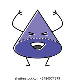 forma geométrica de cono símbolo de color Vector. forma geométrica de cono símbolo. ilustración de símbolo aislado