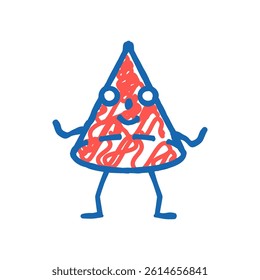 cone geometric shape character doodle icon sketch vector. cone geometric shape character sign. isolated symbol illustration