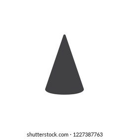 Cone geometrical figure vector icon. filled flat sign for mobile concept and web design. Cone geometric shape simple solid icon. Symbol, logo illustration. Pixel perfect vector graphics