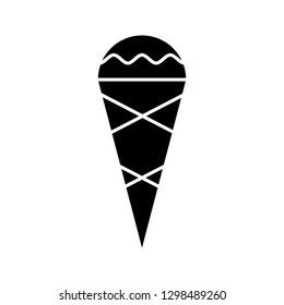 Cone Glyph Black Icon