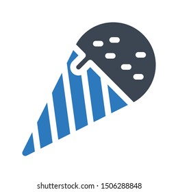 cone glyph colour vector icon