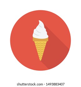 cone glyph flat vector icon