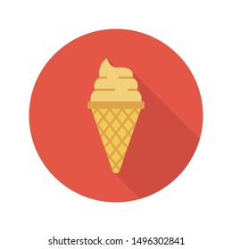 cone glyph flat vector icon