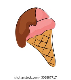 
Cone Hand Drawn Sketchy Vector Icon
