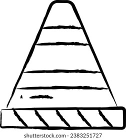 Cone hand drawn vector illustration