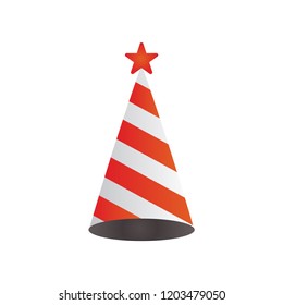 Cone hat graphic design element vector