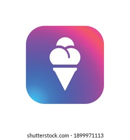 Cone Ice Cream - App Icon Button