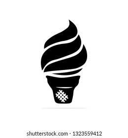 cone ice cream Icon. Vector concept illustration for design.