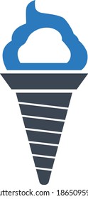 Cone ice cream icon vector illustration 