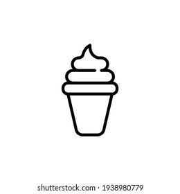 Cone Ice Cream icon in vector. Logotype