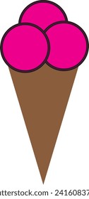 Cone Ice cream icon vector asset
