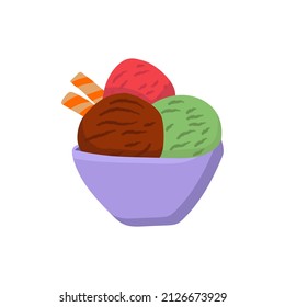 Cone ice cream illustration in vector. Ice cream cones illustration in vector.