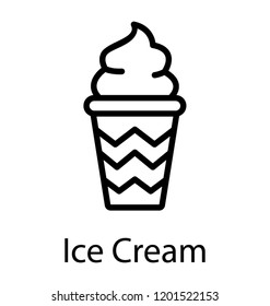 Cone with ice cream topping, cone ice cream 
