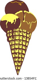 cone ice cream vector