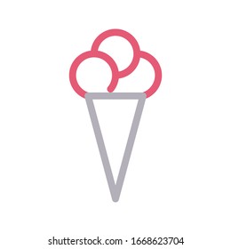 Vektorillustration-Symbol mit Konisteis 