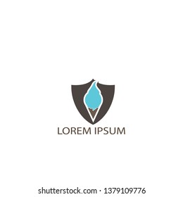 Cone ice cream vector icon logo. Ice Cream scoop symbol, logo illustration.