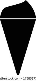 Cone ice cream, vector illustration