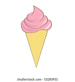 Cone with ice-cream