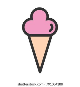 Cone icecream icon