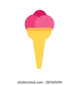 Cone, icecream, refreshment icon vector image. Can also be used for eatables, food and drinks. Suitable for use on web apps, mobile apps and print media