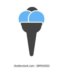 Cone, icecream, refreshment icon vector image. Can also be used for eatables, food and drinks. Suitable for use on web apps, mobile apps and print media