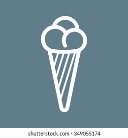 Cone, icecream, refreshment icon vector image. Can also be used for party. Suitable for use on web apps, mobile apps and print media