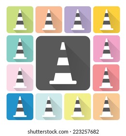 Cone Icon color set vector illustration.