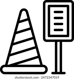 Cone Icon. Construction cone Icon