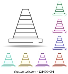 cone icon. Elements of construction in multi color style icons. Simple icon for websites, web design, mobile app, info graphics