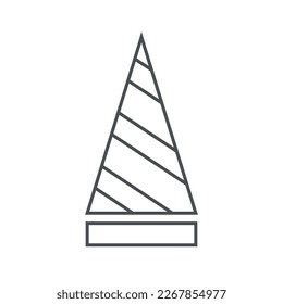 Cone icon. Flat design style eps 10 vector illustration.