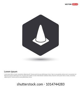 Cone Icon Hexa White Background icon template