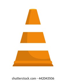 Cone icon. Industrial security design. Vector graphic 