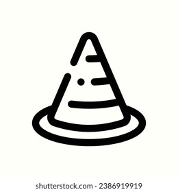 cone icon, isolated icon in light background, perfect for website, blog, logo, graphic design, social media, UI, mobile app