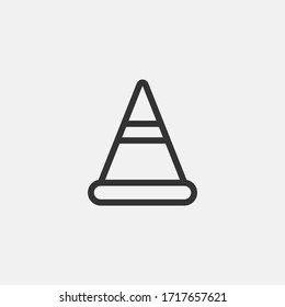 Cone icon isolated on background. Caution symbol modern, simple, vector, icon for website design, mobile app, ui. Vector Illustration