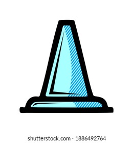 icono de cono aislado en el fondo blanco de la colección de aviación.