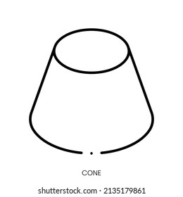 icono de cono. Signo de estilo lineal aislado en fondo blanco. Ilustración vectorial.