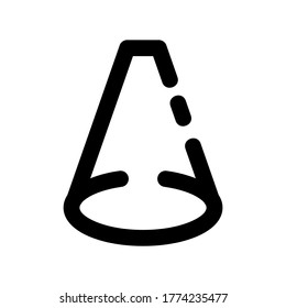 icono de cono o logotipo símbolo de signo aislado ilustración vectorial - iconos vectoriales de estilo negro de alta calidad
