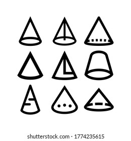 cone icon or logo isolated sign symbol vector illustration - Collection of high quality black style vector icons
