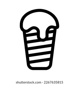 icono de cono o logotipo símbolo de signo aislado ilustración vectorial - iconos vectoriales de estilo negro de alta calidad

