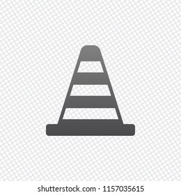 Cone Icon. On grid background