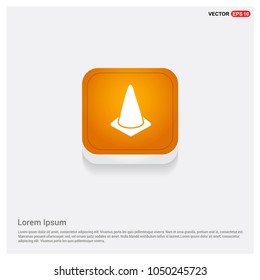Cone Icon Orange Abstract Web Button