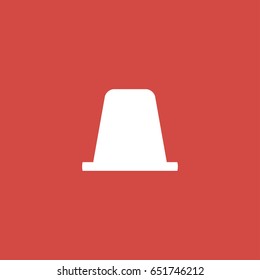 cone icon. sign design. red background