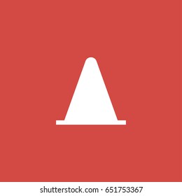 cone icon. sign design. red background
