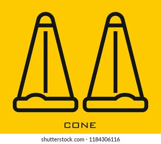 Cone icon signs