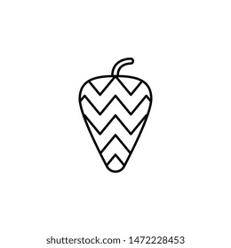 Cone icon. Simple thin line, outline vector of autumn icons for ui and ux, website or mobile application